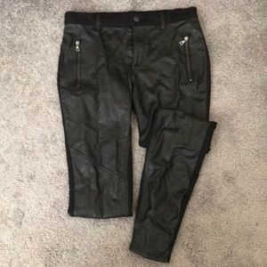 DKNY pleather front skinny jeans Size 2